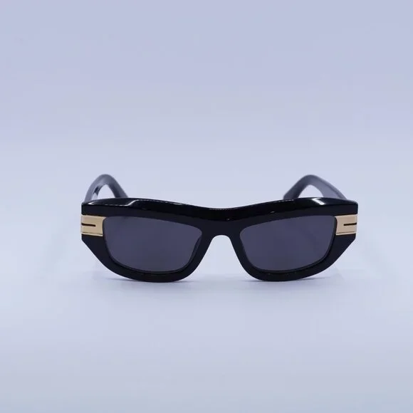 Palm Angels PERI10E CLAIRE 1007 Sunglasses Black Cat Eye Frame, Dark Grey Lenses